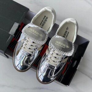 Adidas X Wales Bonner Samba Metallic Silver Sneakers